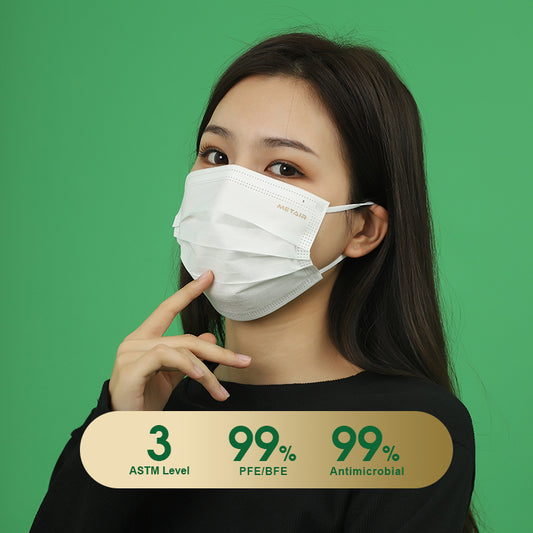 Mertair Retro-style  antimicrobial mask (30pcs individual packaging, ASTM Level 3)