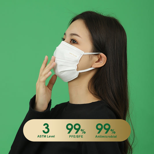 Metair Beauty-fit antimicrobial mask (30pcs individual packaging, ASTM Level 3)